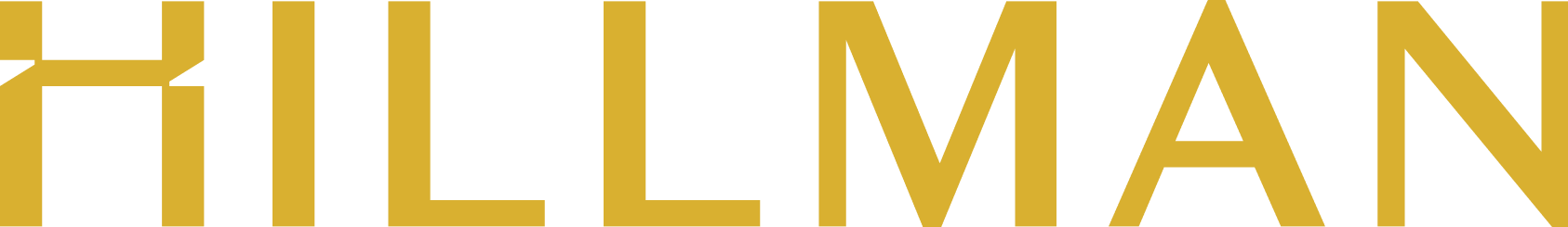 logo typographique doré hillman